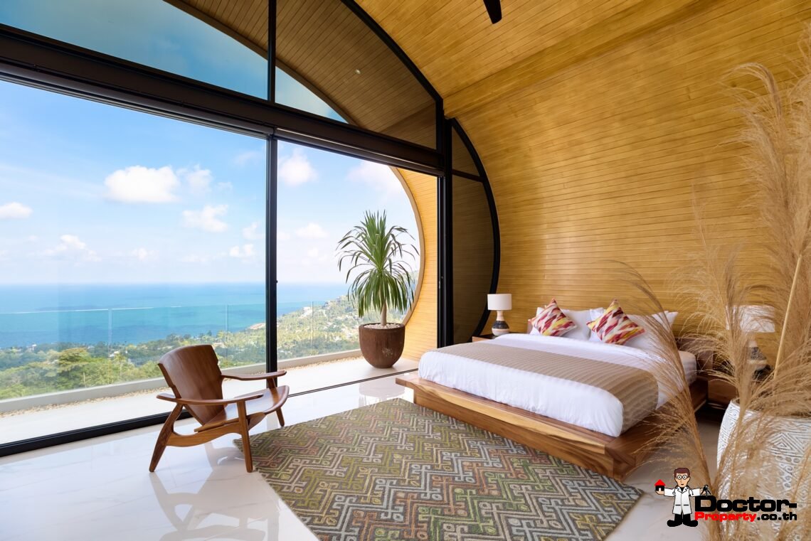 3 Bed Pool Villa with Zen Room, Sea View – Chaweng Noi, Koh Samui – For Sale